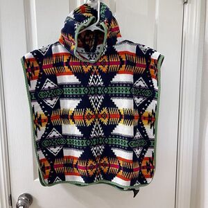 Pendleton Eagle Rock Kids Hooded Towel Poncho Terry Cloth Aztec Geometric OS